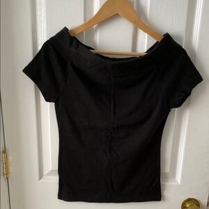 The Limited Elegant Black Off-Shoulder Top